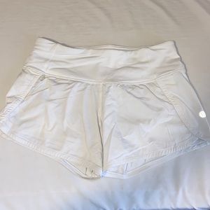 White lulu lemon shorts